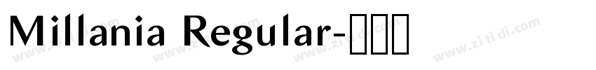 Millania Regular字体转换